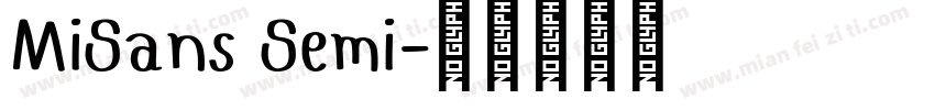 MiSans Semi字体转换